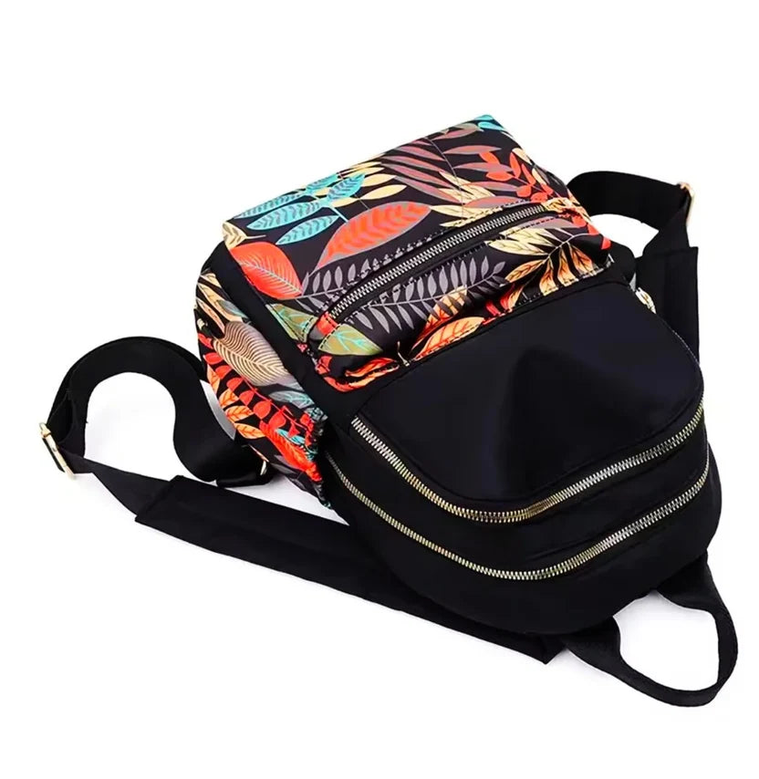 Stylish Floral Print Backpack for Women & Girls – Casual Travel & Daily Use Bag